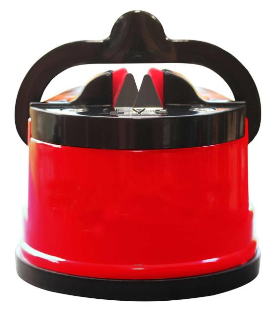 Afilador manual de cuchillos con base de succión, fijación segura y fácil al usar