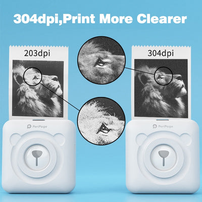 Mini-Impresora de fotos portátil, Bluetooth, impresión térmica, conexión USB