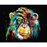 Lienzo/Pintura al óleo, imagen colorida de animal, decoración sobre pared