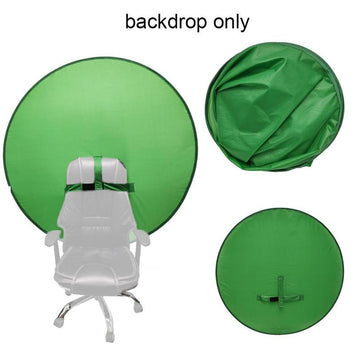 Pantalla verde de fondo, para fondo digital personalizado, ajustable a silla de trabajo