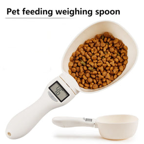 Báscula de comida para mascotas, cuchara medidora, con pantalla digital