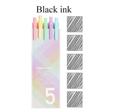 Bolígrafos retráctiles de tinta de gel, colores variados, punto fino 0.5mm