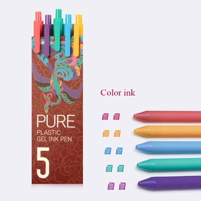 Bolígrafos retráctiles de tinta de gel, colores variados, punto fino 0.5mm