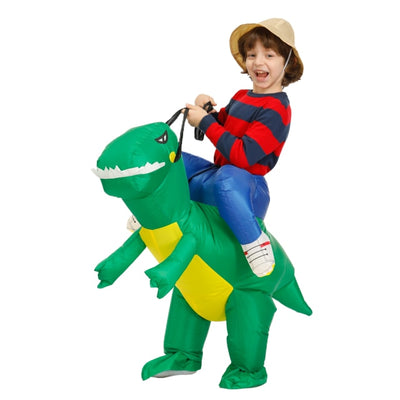Disfraz de dinosaurio, inflable, para niños y niñas, varios colores