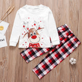 Juego/Conjunto de pijamas individuales para la familia, pantalón y camiseta, navideño