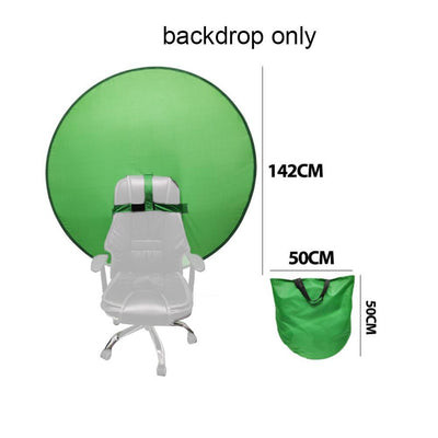 Pantalla verde de fondo, para fondo digital personalizado, ajustable a silla de trabajo