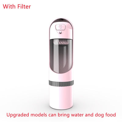 Dispensador/Botella de agua para mascotas, portátil, con filtro de carbón activado para mascotas, para perros y gatos