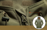 Chamarra/Abrigo/Chaqueta táctica, tipo militar, resistente al viento, impermeable, con capucha, pantalones, para hombre, varios colores y tallas