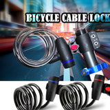 Candado universal de seguridad, cable de acero inoxidable, antirrobo, para bicicleta, para motocicleta, con 2 llaves