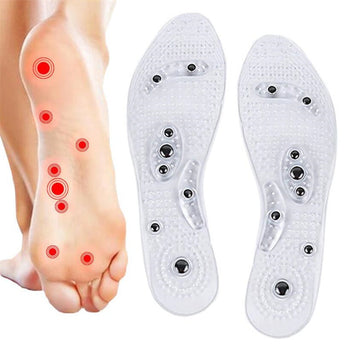 Almohadillas/Plantillas magnéticas para pies, transpirables, comodidad y masaje al caminar, de acu-presión, unisex