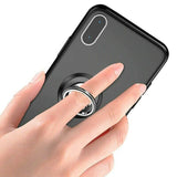 Soporte giratorio para teléfono móvil, tipo argolla/anillo para dedo, magnético, universal