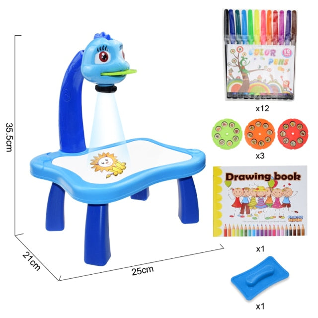 Mini juguete de dibujo profesional, proyector de dibujo portátil ABS  educativo duradero, principiantes y niños para dibujar como un profesional(blue)  : : Juguetes y juegos